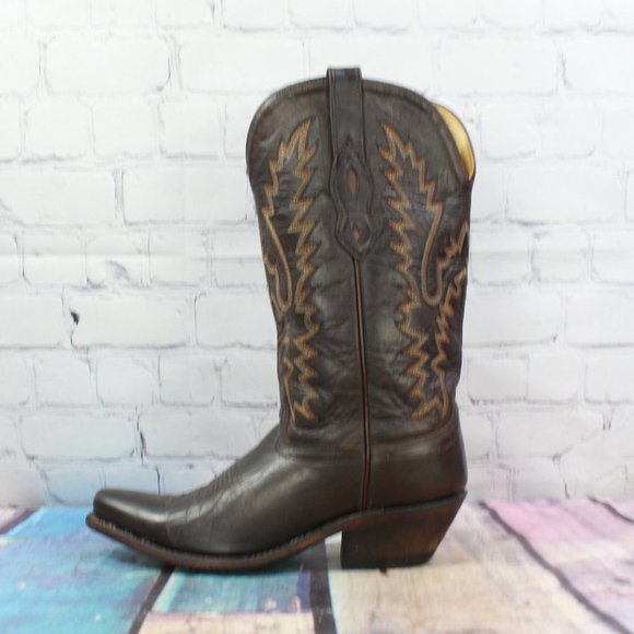 Old West Shoes - OLD WEST Pull On Stitched Western Boots Size 6.5